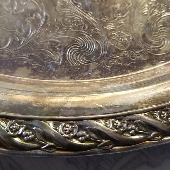 Antique PEWTER Serving Decor/ Platter - Picture 5 of 5
